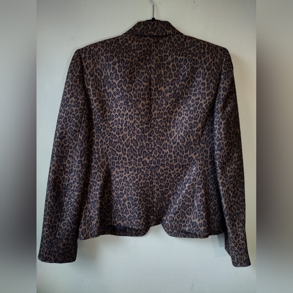 BRAND NEW Collections by LeSuit Leopard Print Textured Blazer - Picture 4 of 4